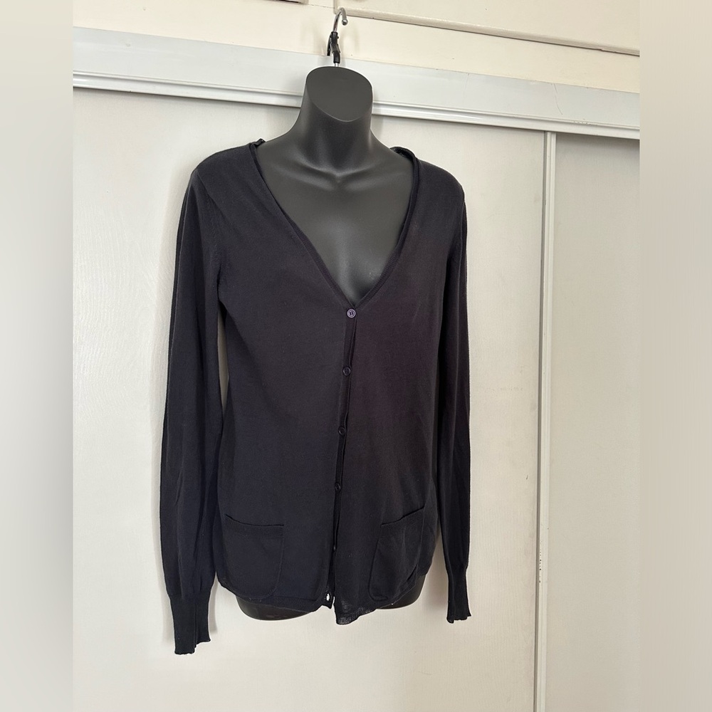S MaxMara Design For Easy Living, Giacca Cardigan In Navy Blue Size Medium